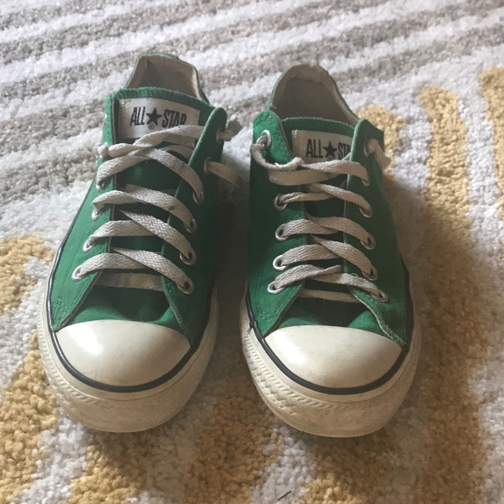 Converse Green All Star Shoes Low